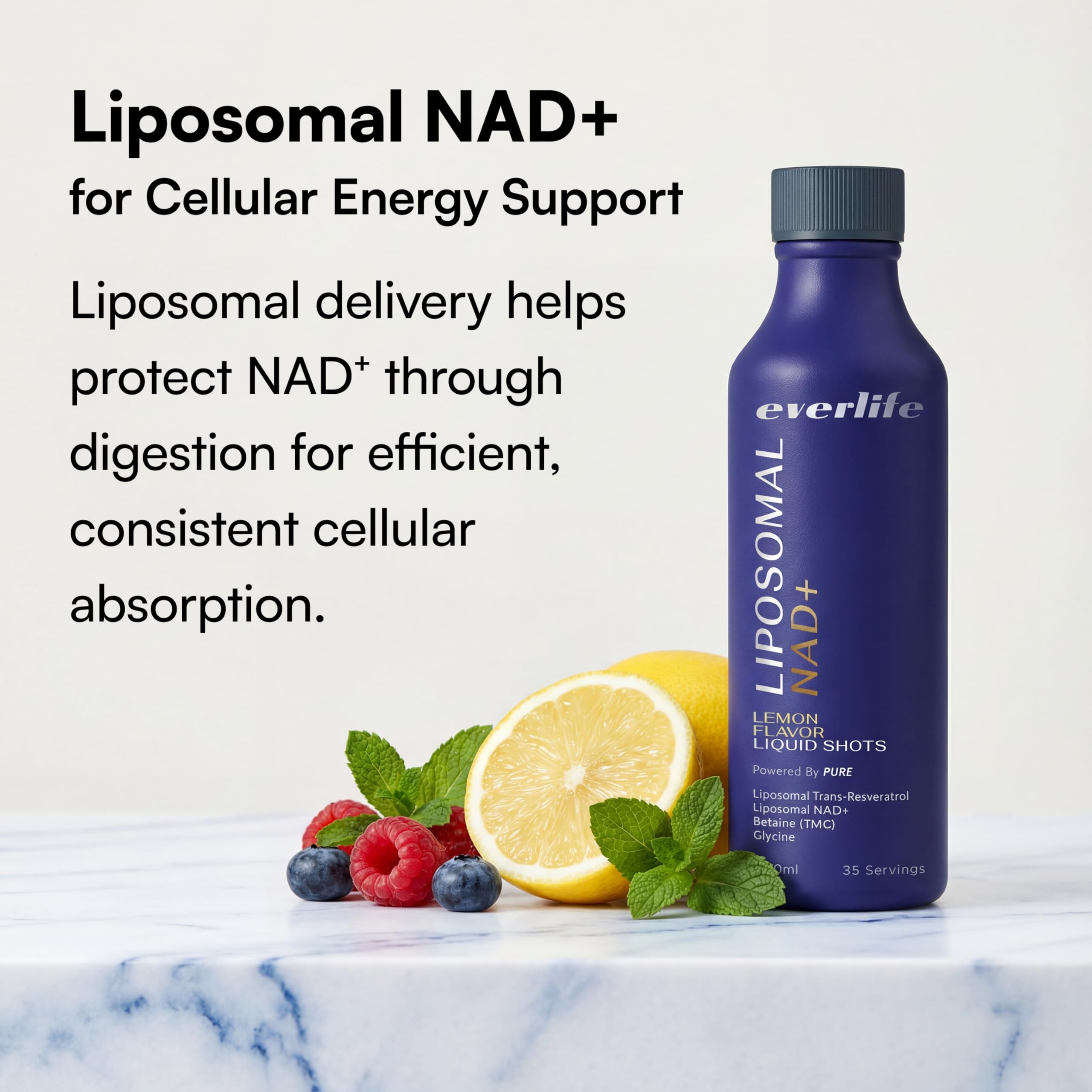 Amazon.com: Everlife Liposomal NAD+ Liquid Supplement – 150mg Shot